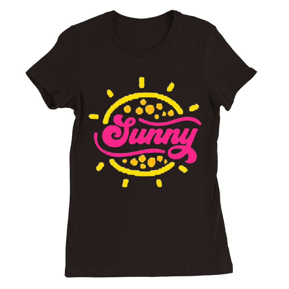 Sunny Abstract Premium Womens Crewneck T-shirt