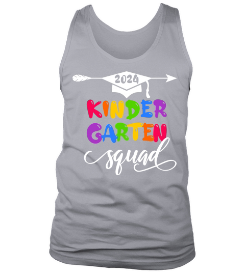 2024 Kindergarten Squad cap with arrow white text Tank Top Unisex