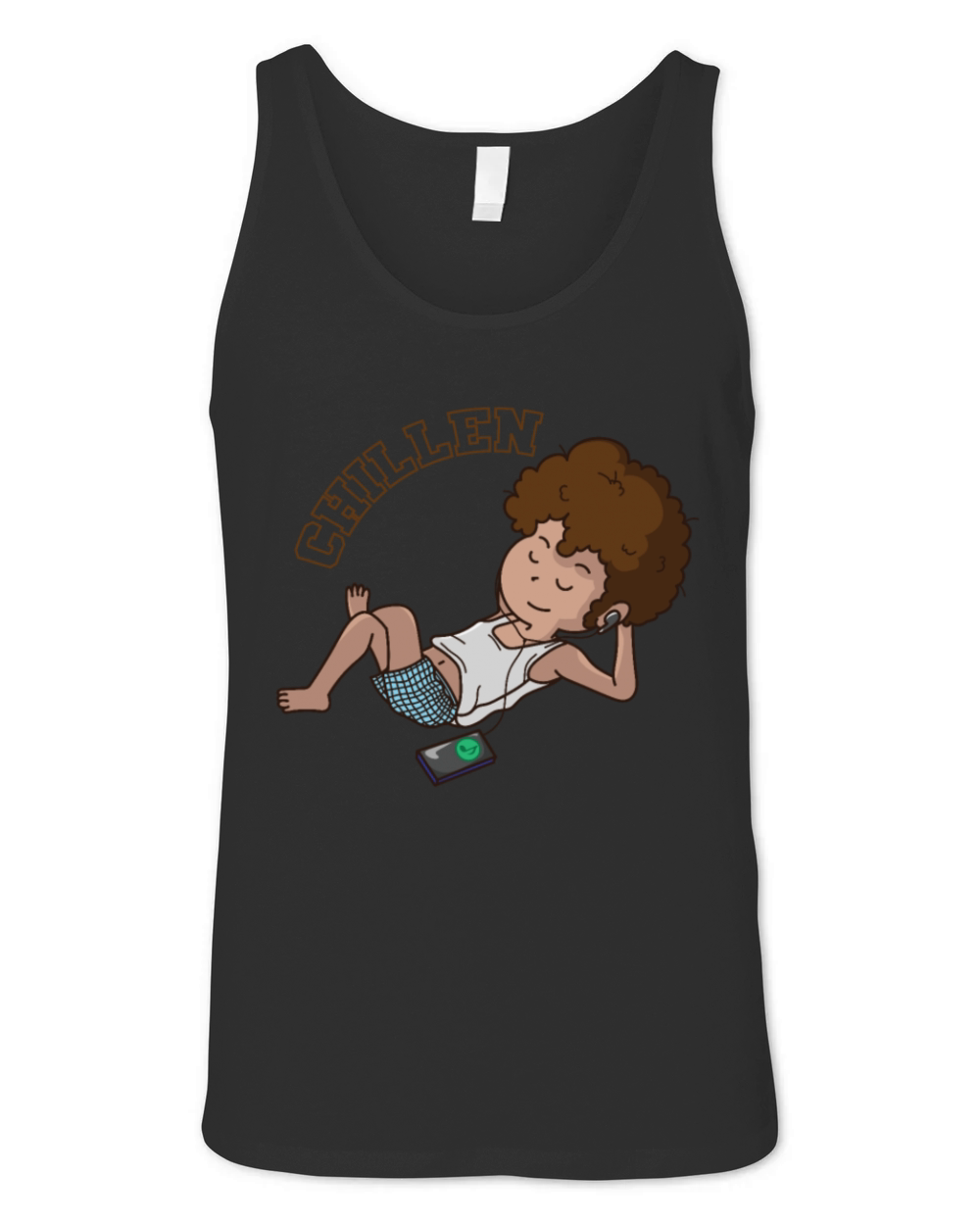 Chilling and listening to Music Unisex Jersey Tank