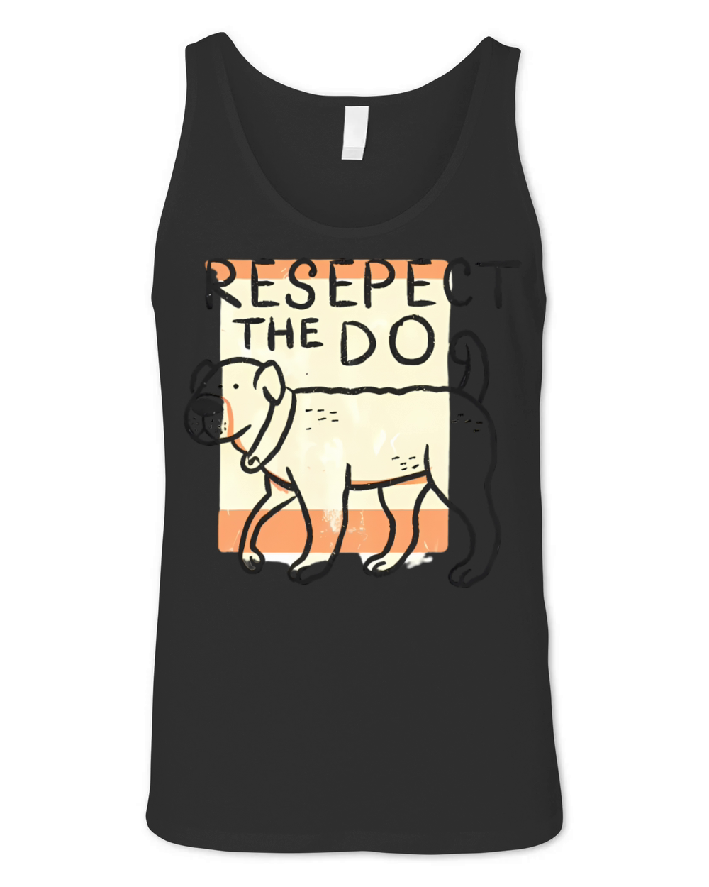 Respect The Dog Retro Design Unisex Jersey Tank