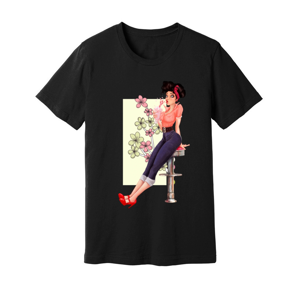 Retro Girl Unisex Jersey Tee