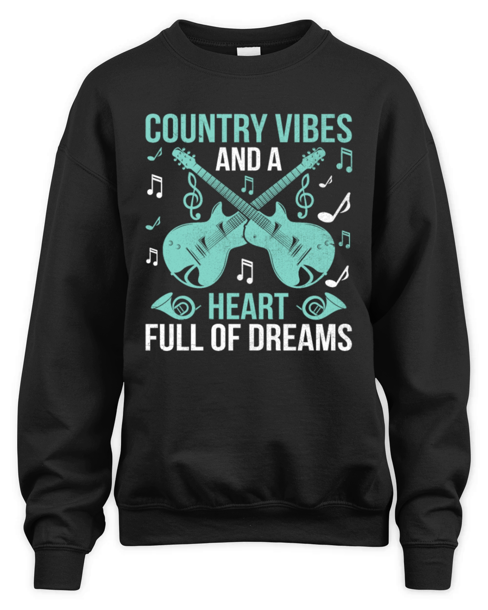 County Music Vintage Music Lover Western Country C Unisex Premium Crewneck Sweatshirt