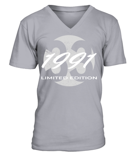 33th birthday men women 33 years 1991 vintage V-Neck T-shirt