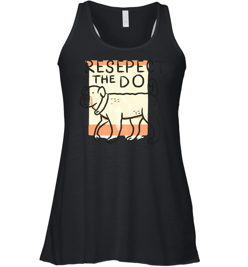 Respect The Dog Retro Design Women's Flowy Tank Top