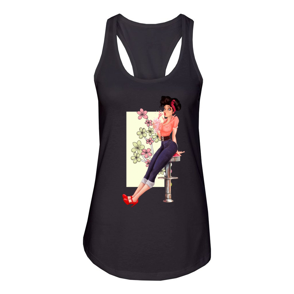 Retro Girl Women's Racerback Tank