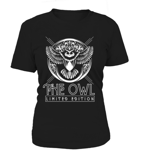 Elegant Owl White Logo Women's T-Shirt
