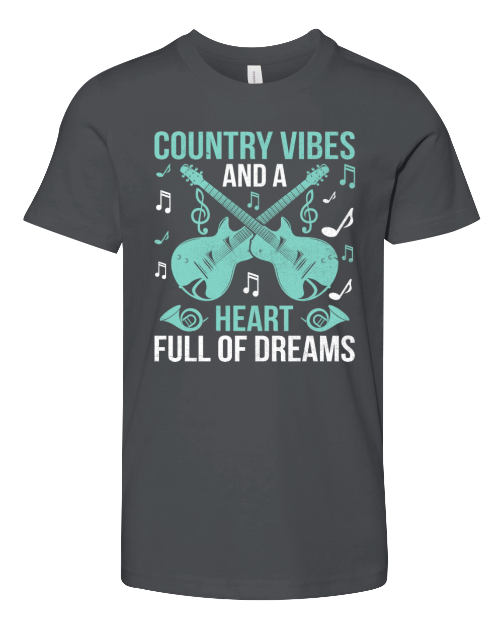 County Music Vintage Music Lover Western Country C Youth Unisex Jersey Tee