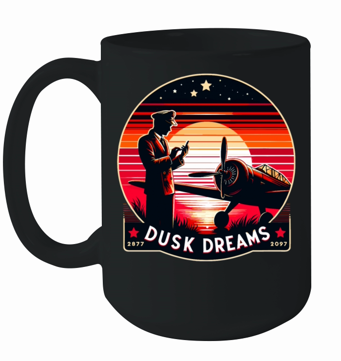 Retro Pilot Dreamscape Ceramic Mug