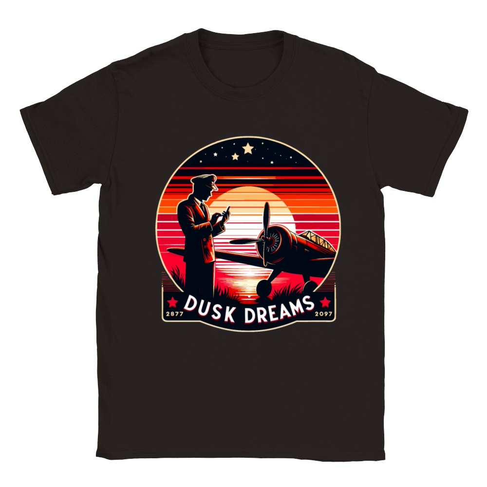 Retro Pilot Dreamscape Classic Kids Crewneck T-shirt
