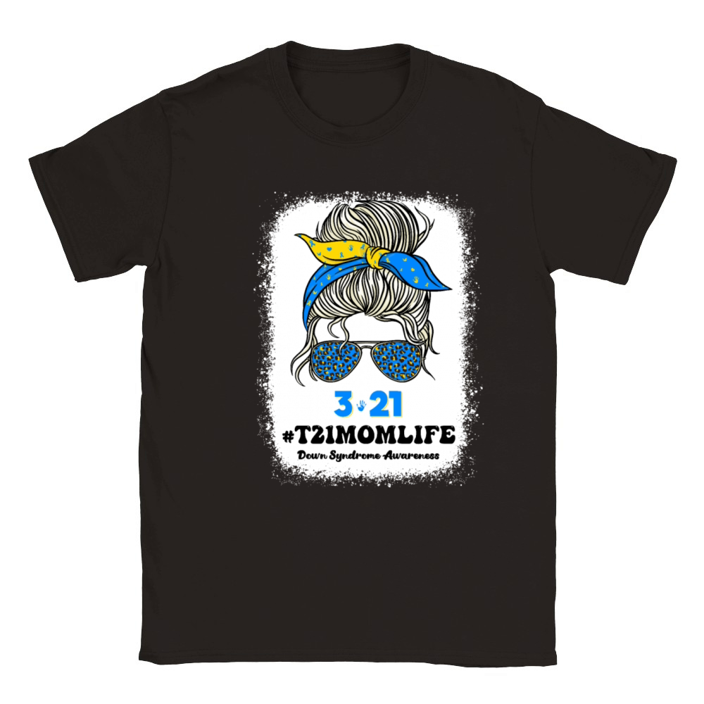 T21 World Down Syndrome Day 321 Awareness Support Classic Kids Crewneck T-shirt