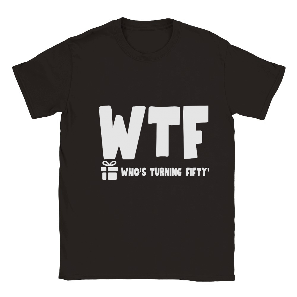 Whos Turning Fifty Funny 50th Birthday Classic Kids Crewneck T-shirt