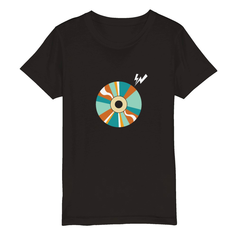 CD-Rom Retrospec Memory Module Disk Organic Kids Crewneck T-shirt