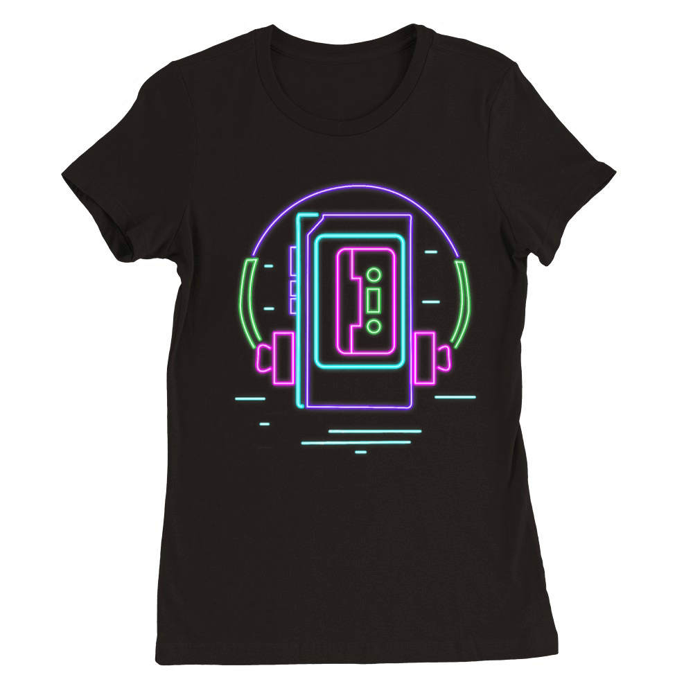 Walkman Vintage Old School Cassette Player Retro Premium Womens Crewneck T-shirt