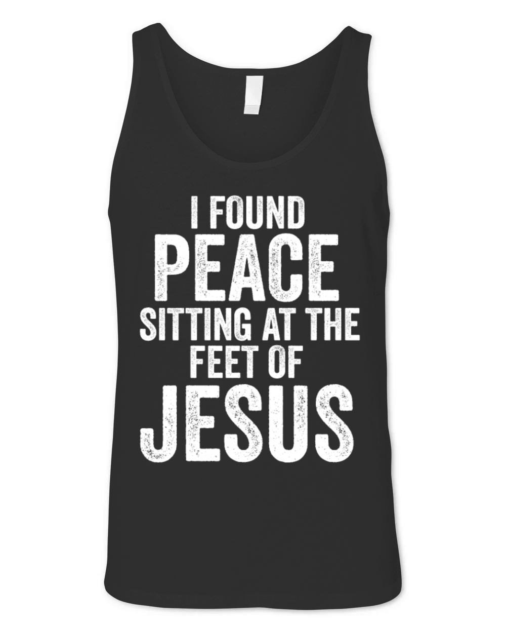 I Found Peace Sitting At The Feet Of Jesus Unisex Jersey Tank