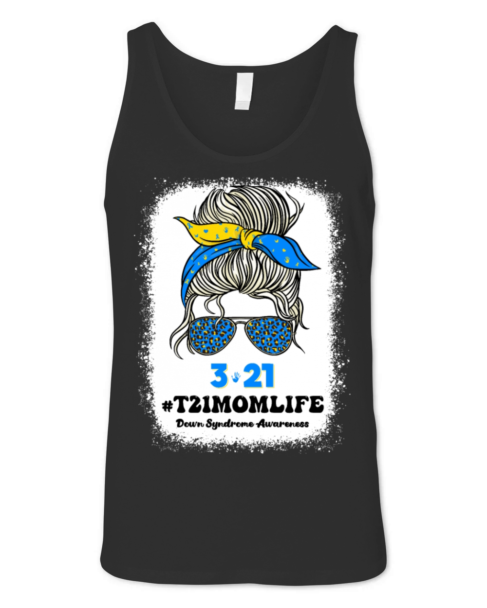 T21 World Down Syndrome Day 321 Awareness Support Unisex Jersey Tank