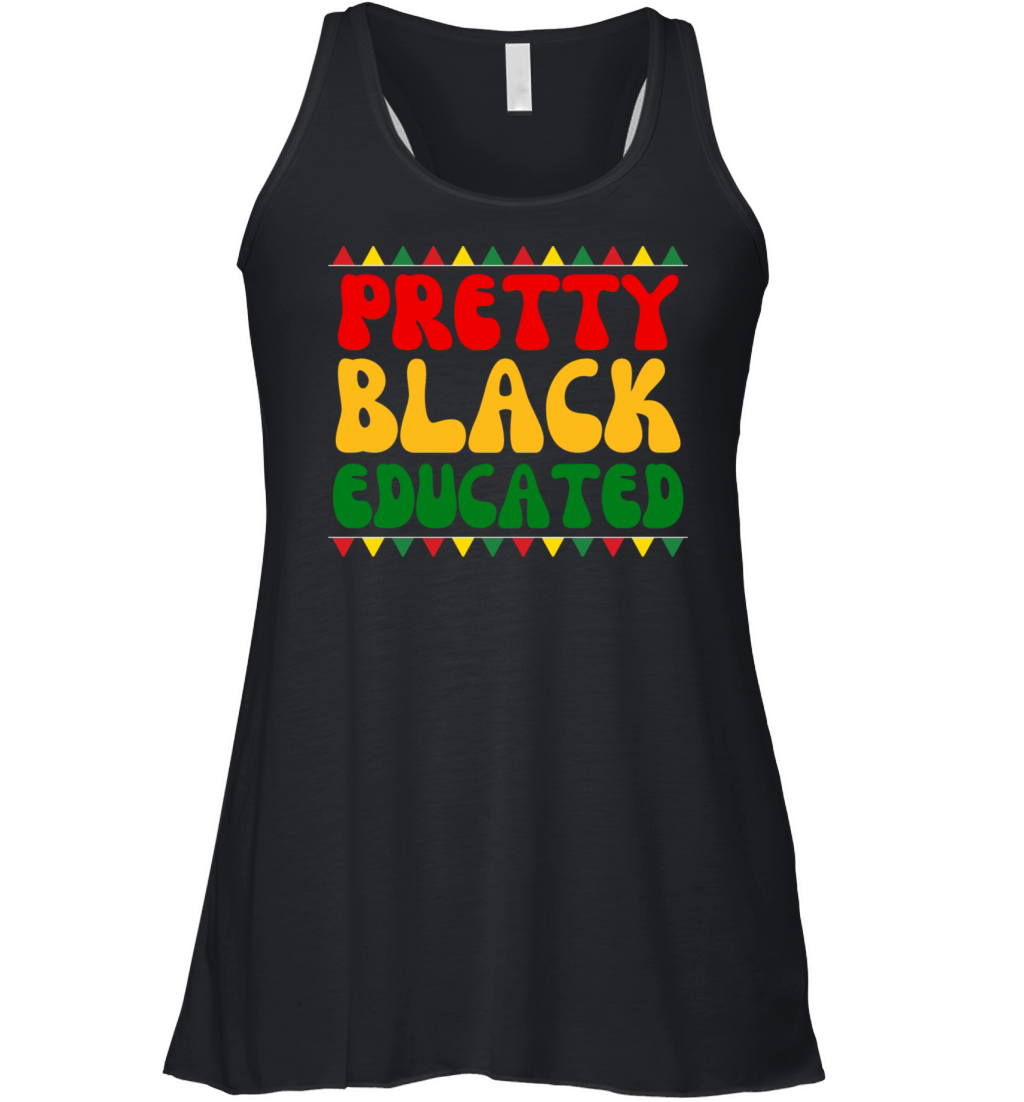 Black African American Pretty Black And Educated Women's Flowy Tank Top