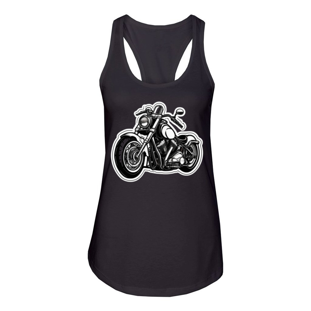 Stylish motorcycle for those who love motorcycles Women's Racerback Tank