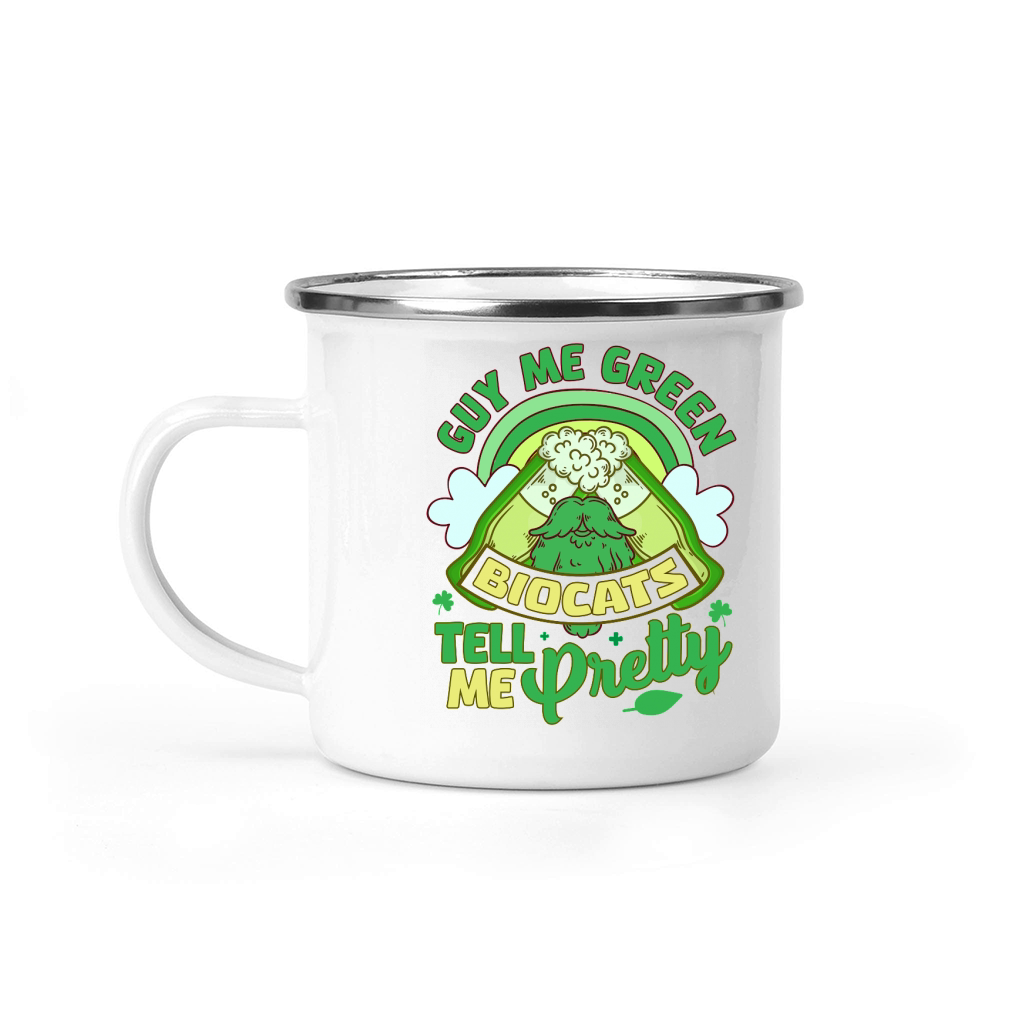 guy me green beer tell me pretty t shirt design Camping Mug