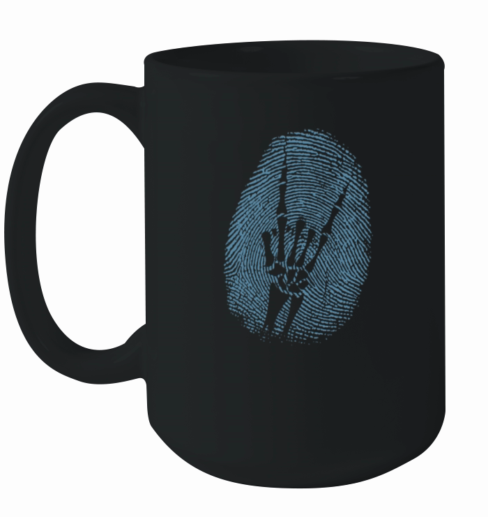 Heavy Metal Fingerprint Music Genre Ceramic Mug