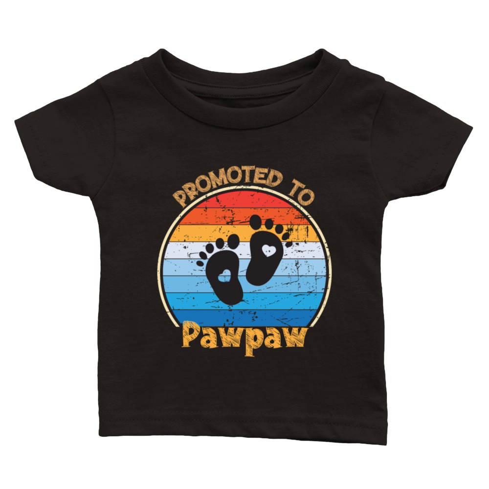 Funny Promoted To PawPaw Soon To Be PawPaw Classic Baby Crewneck T-shirt