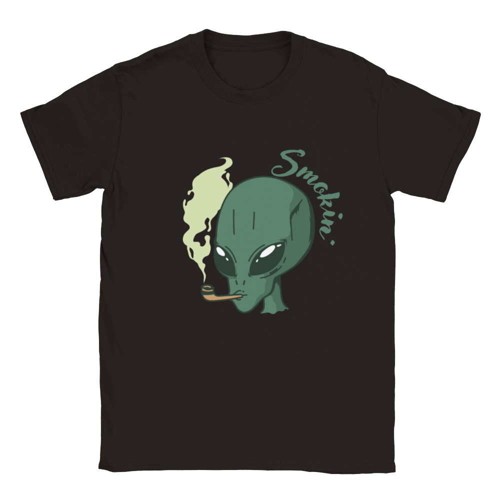 Alien Smokin Classic Kids Crewneck T-shirt