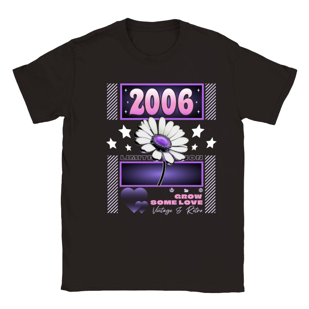 Woman 18 Years Girl Year 2006 18th Birthday Y2K Classic Kids Crewneck T-shirt