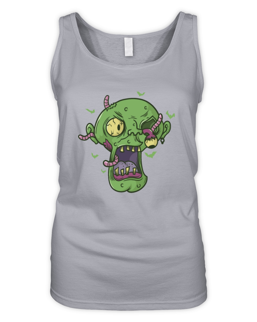 creepy Halloween Head with Worms Organic Women's Tank Top