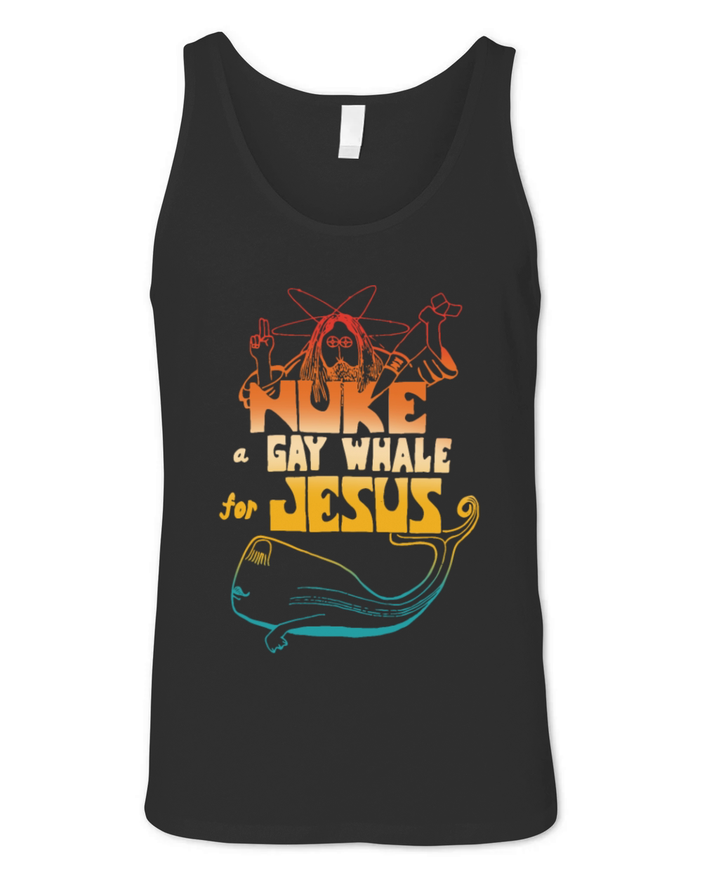 Nuke a Gay Whale For Jesus Unisex Jersey Tank