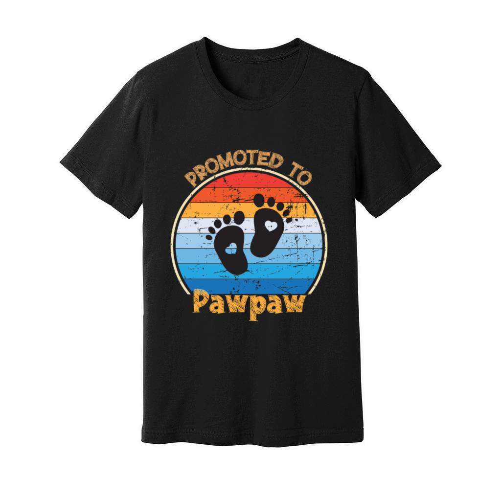 Funny Promoted To PawPaw Soon To Be PawPaw Unisex Jersey Tee