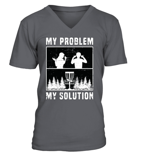 Disc Golf Player My Problem My Pictogram Dad Mom V-Neck T-shirt