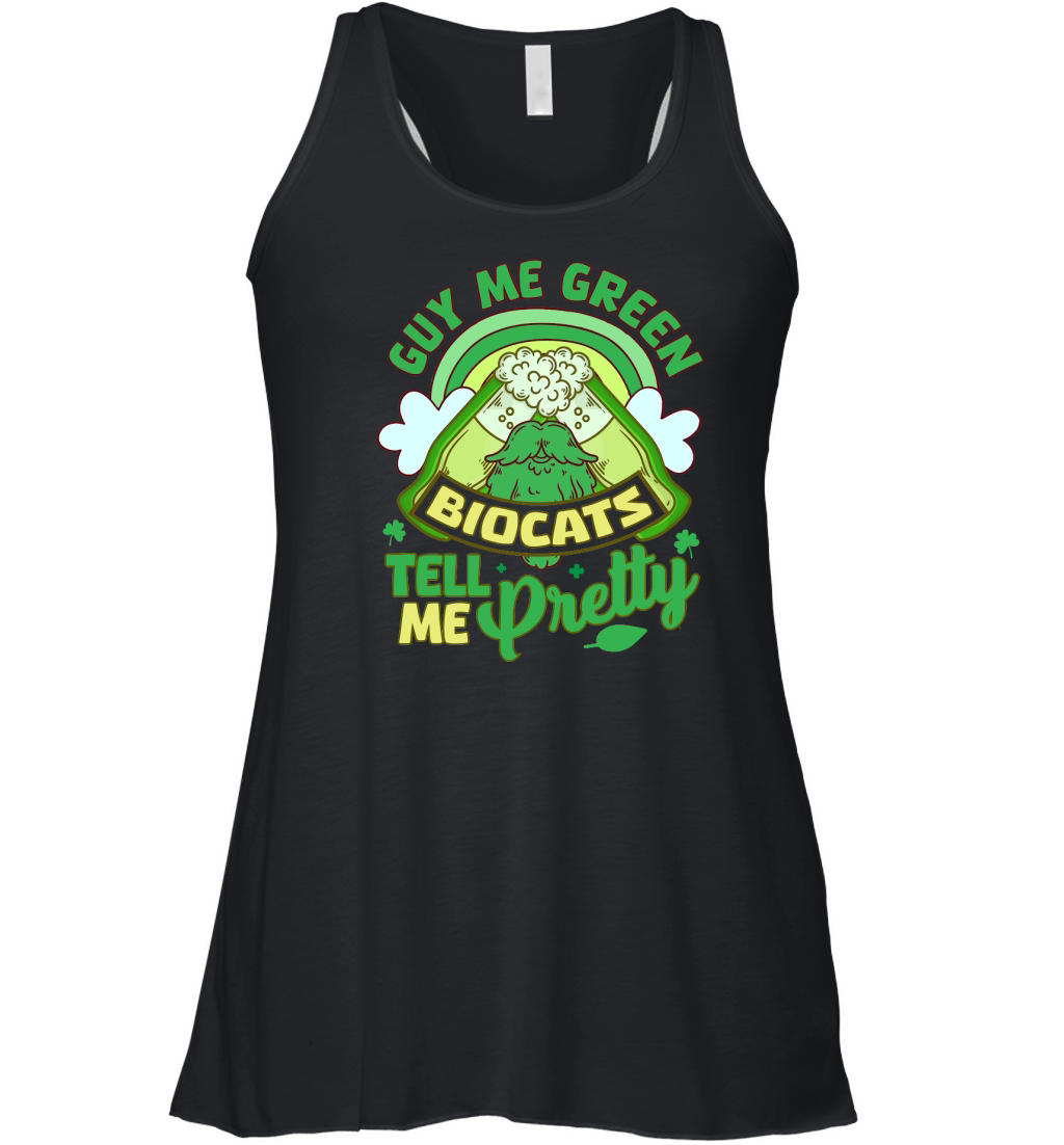 guy me green beer tell me pretty t shirt design Women's Flowy Tank Top