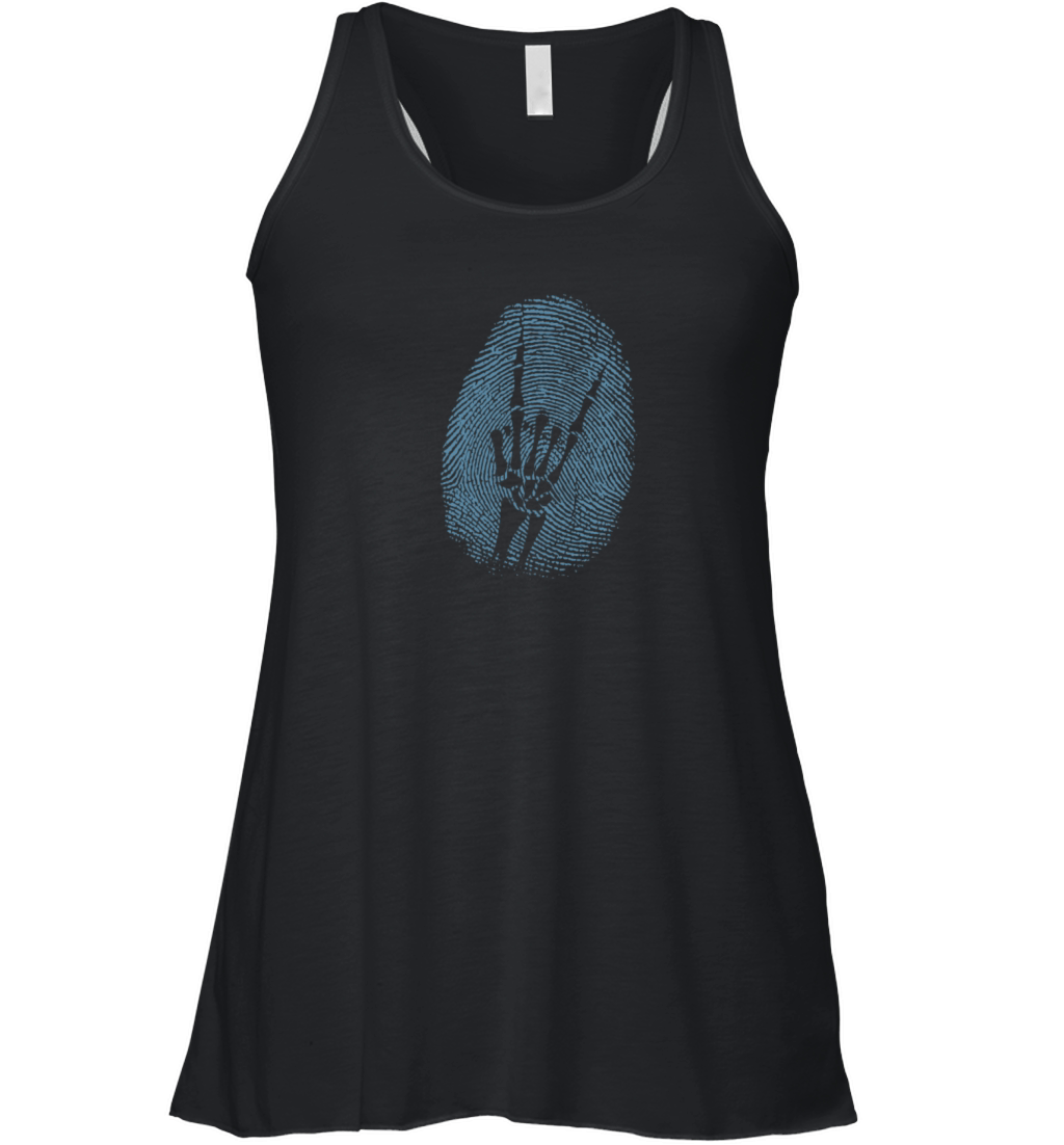 Heavy Metal Fingerprint Music Genre Women's Flowy Tank Top