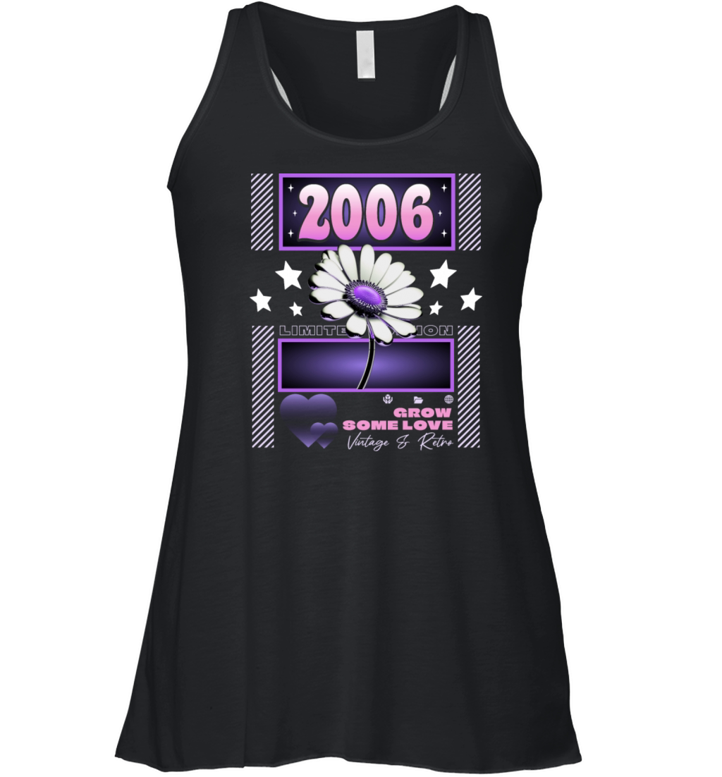 Woman 18 Years Girl Year 2006 18th Birthday Y2K Women's Flowy Tank Top