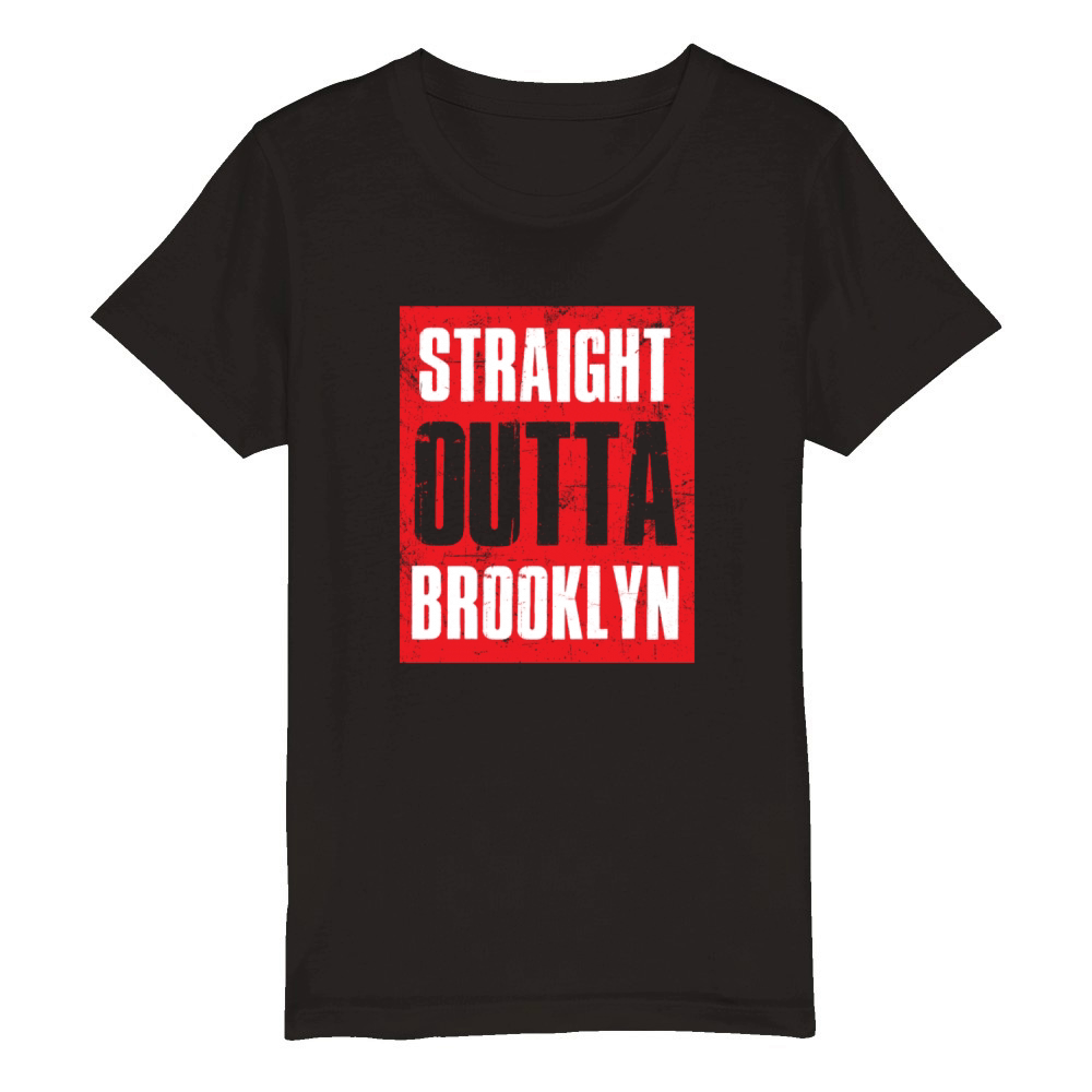 Straight outta Brooklyn NYC Organic Kids Crewneck T-shirt