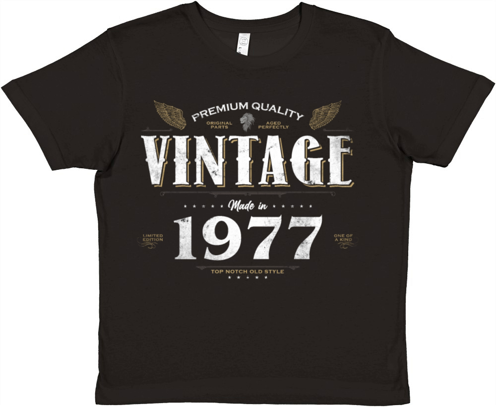 47 Years Old Vintage 1977 Limited Edition 47th Premium Kids Crewneck T-shirt