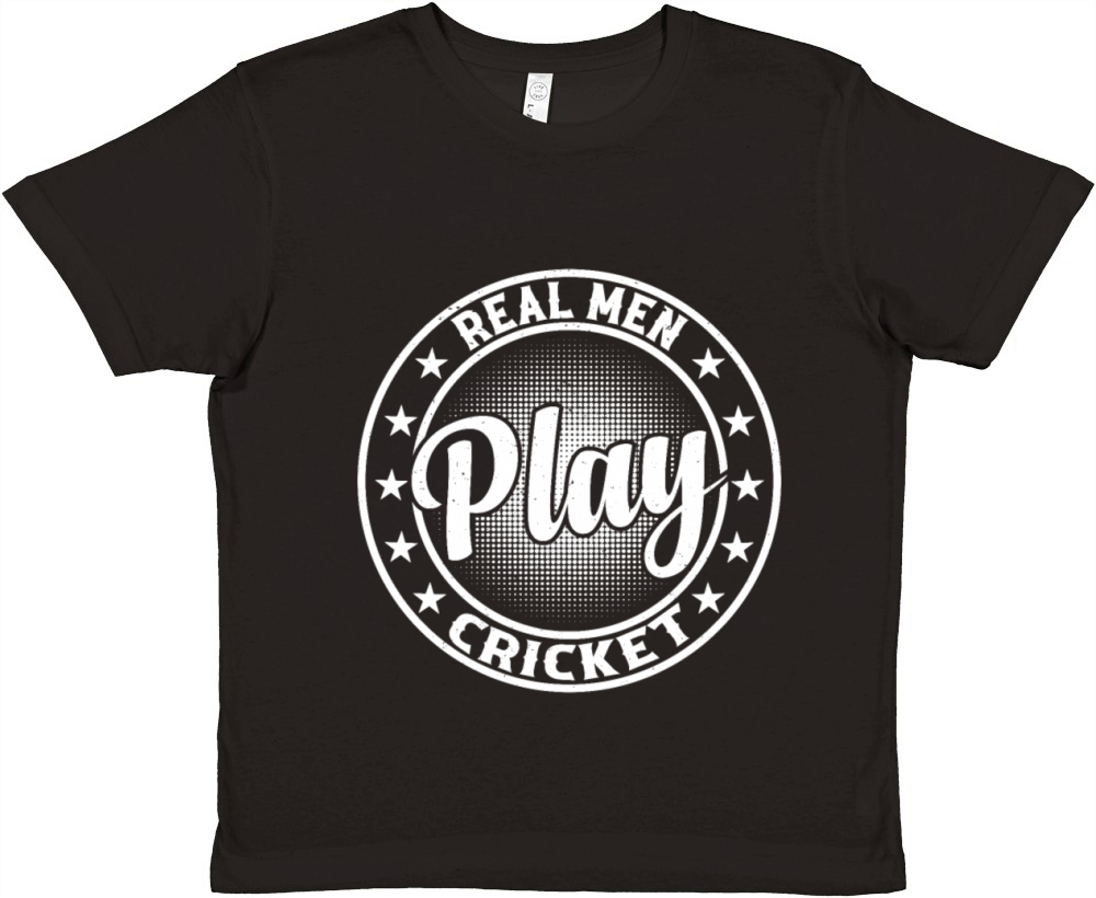 Real Men Play Cricket - Cricketer Cricket Player C Premium Kids Crewneck T-shirt