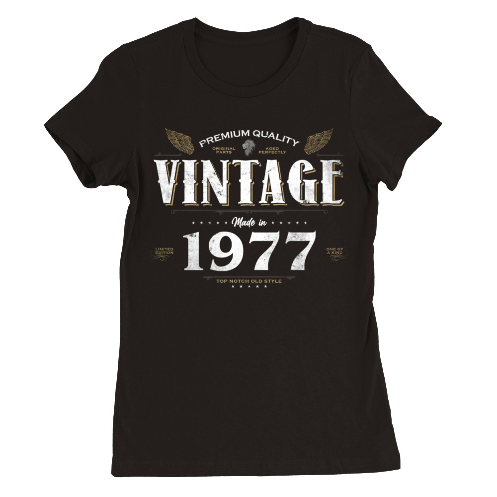 47 Years Old Vintage 1977 Limited Edition 47th Premium Womens Crewneck T-shirt