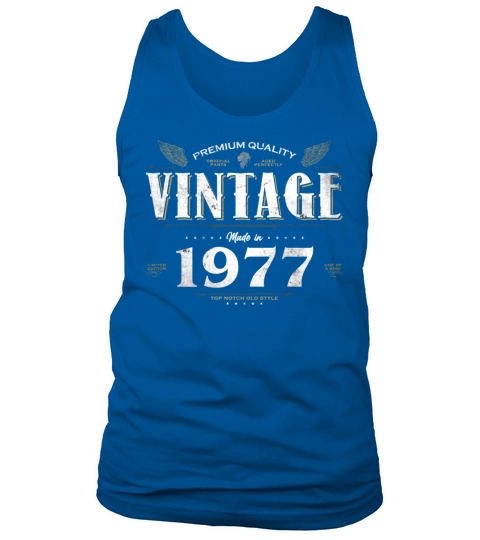 47 Years Old Vintage 1977 Limited Edition 47th Tank Top Unisex