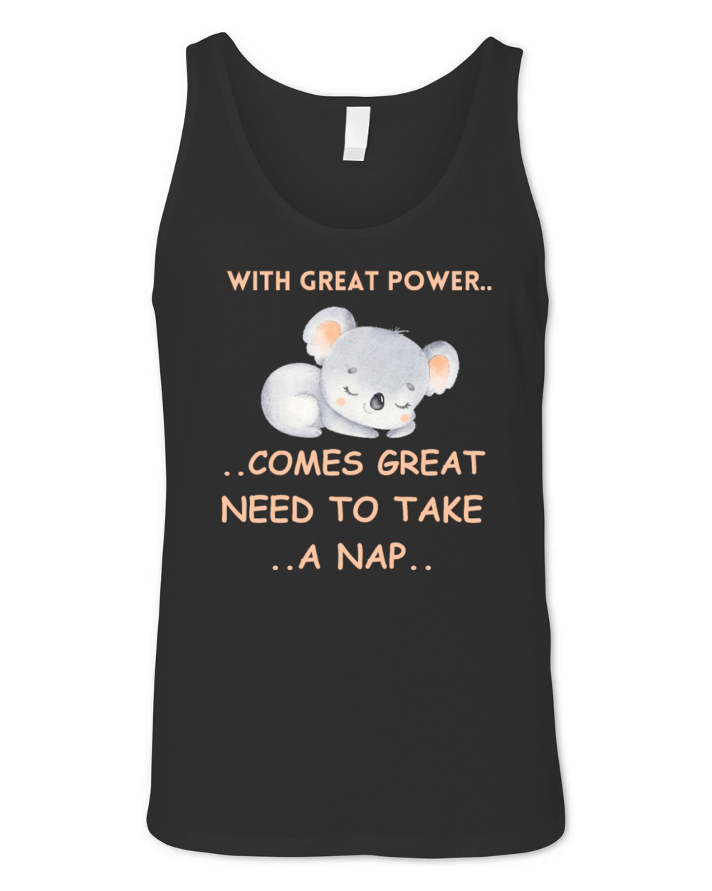 with great power comes great need to take a nap Unisex Jersey Tank