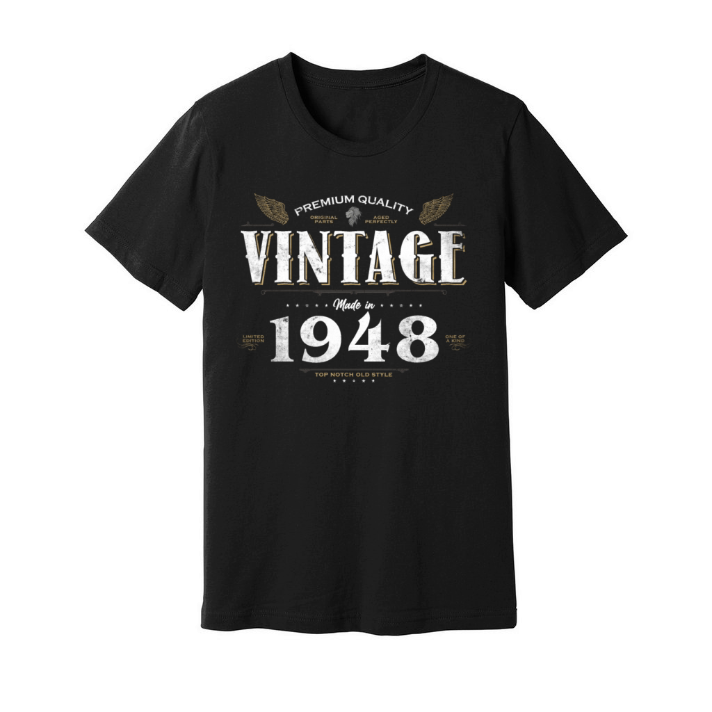 76 Years Old Vintage 1948 Limited Edition 76th Unisex Jersey Tee