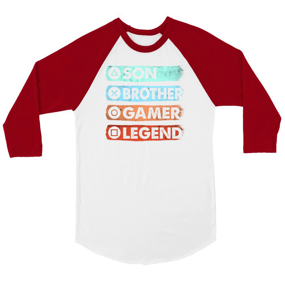 Gaming Gifts For Teenage Boys 8-16 Year Old Unisex ¾ sleeve Raglan T-shirt