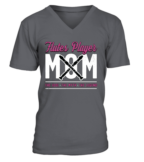 Flutes Player Mom The Idol The Myth Marching Band V-Neck T-shirt
