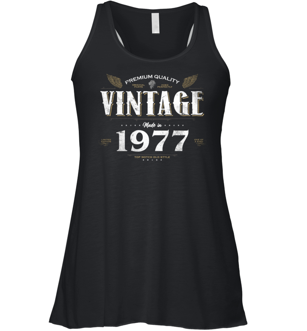 47 Years Old Vintage 1977 Limited Edition 47th Women's Flowy Tank Top