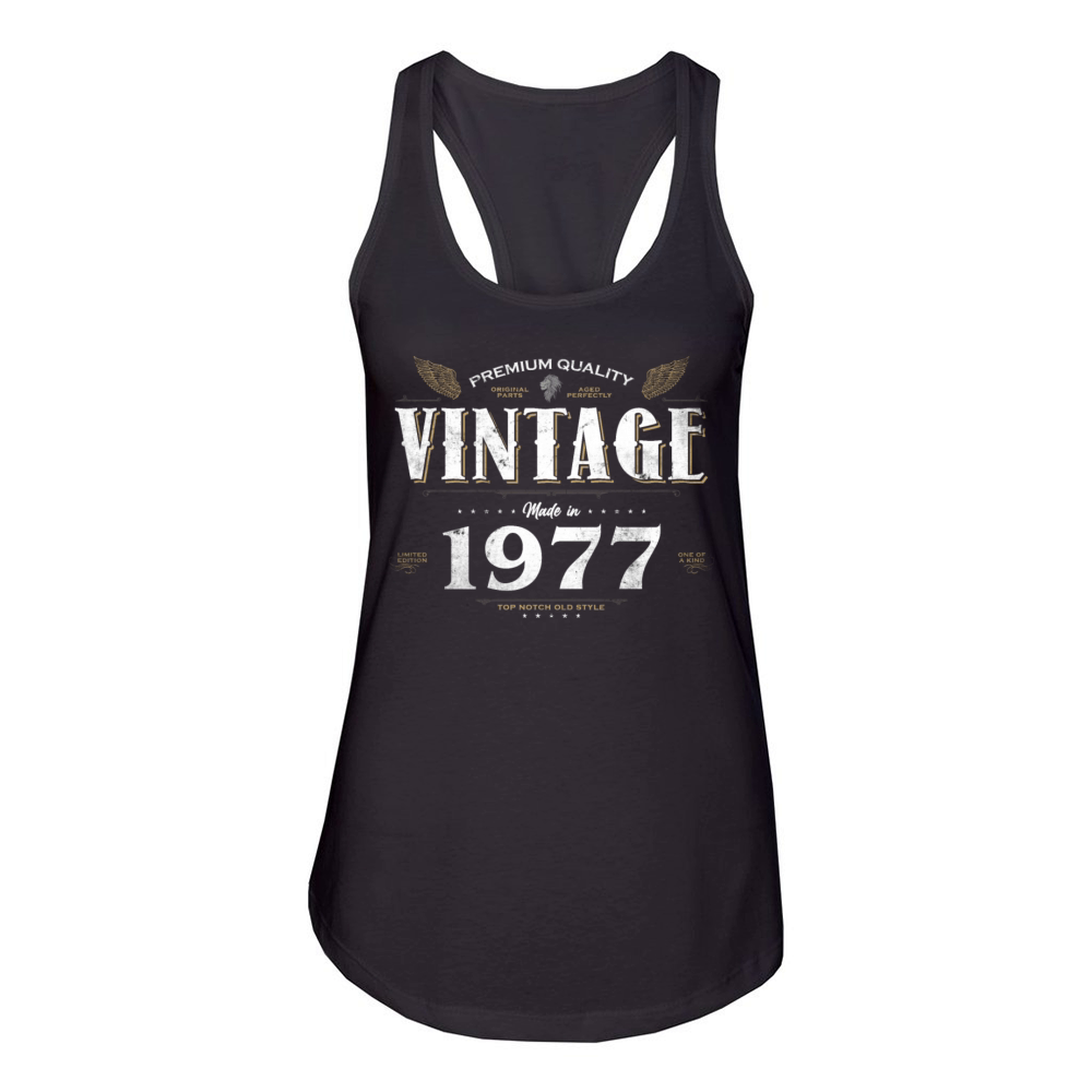 47 Years Old Vintage 1977 Limited Edition 47th Women's Racerback Tank