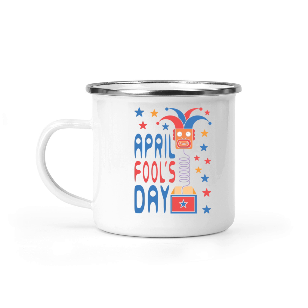 April Fools Day Camping Mug