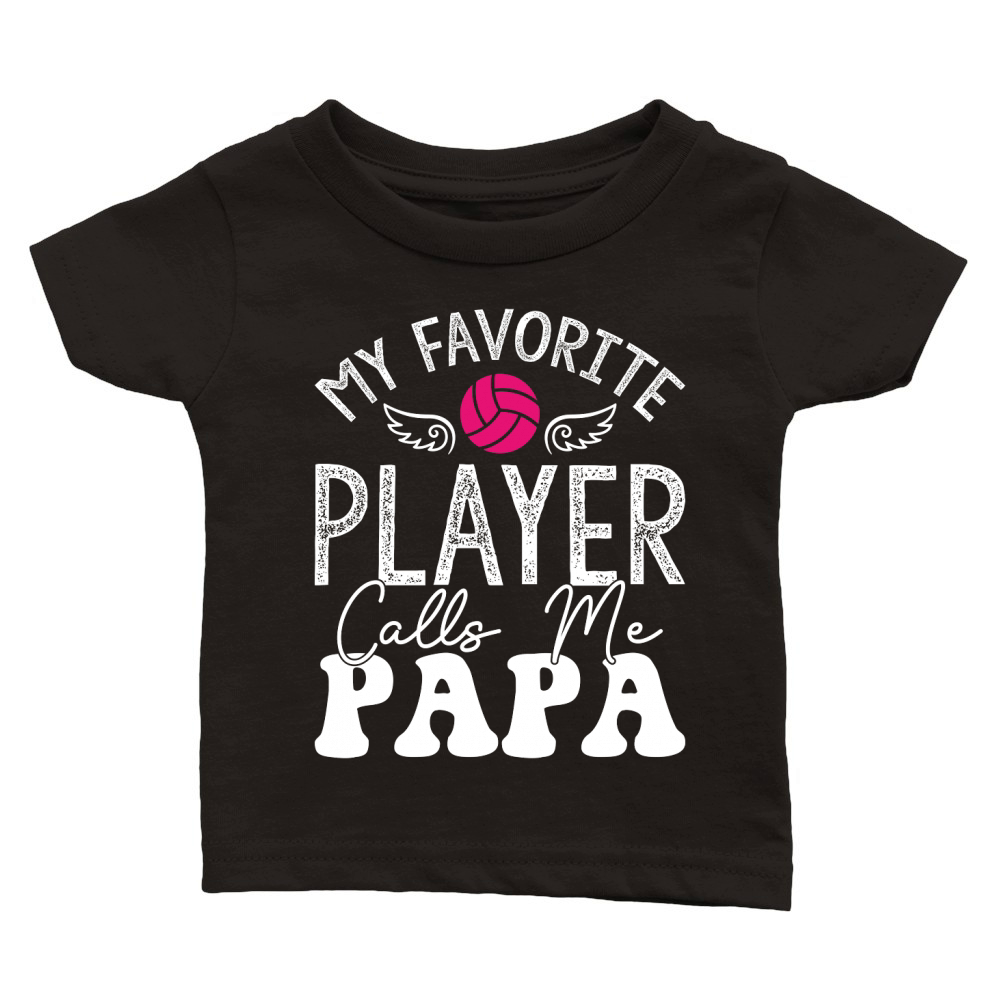 father day My Favorite Player Calls Me Papa Classic Baby Crewneck T-shirt