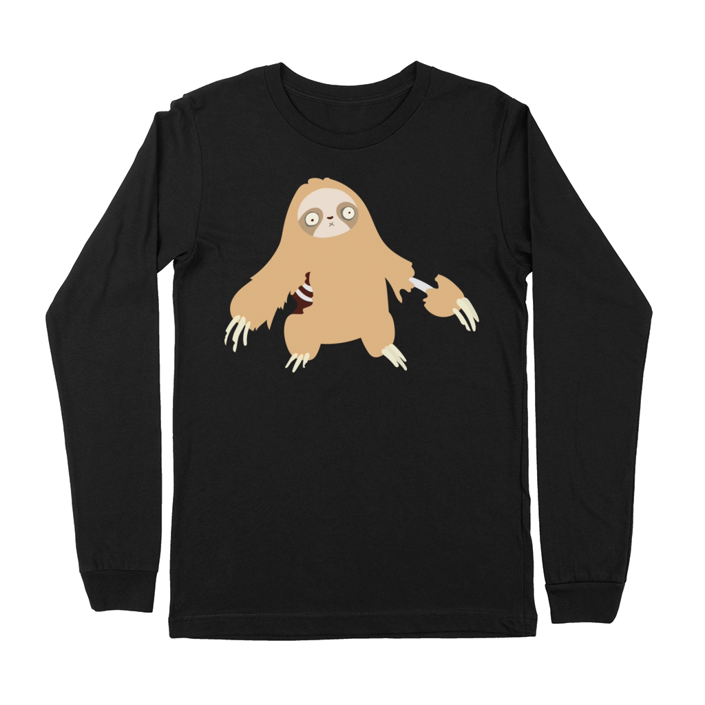 Zombie sloth no need to run Halloween shirt Premium Long Sleeve