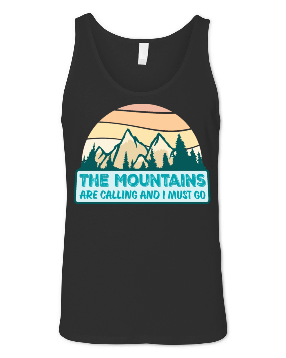 The Mountains Are Calling And I Must Go Camping Unisex Jersey Tank