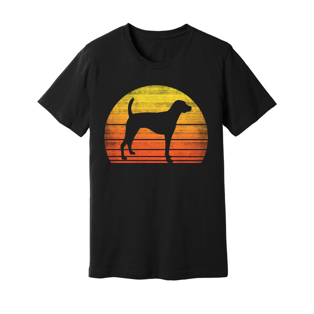 American Foxhound Distressed Retro Sunset Unisex Jersey Tee