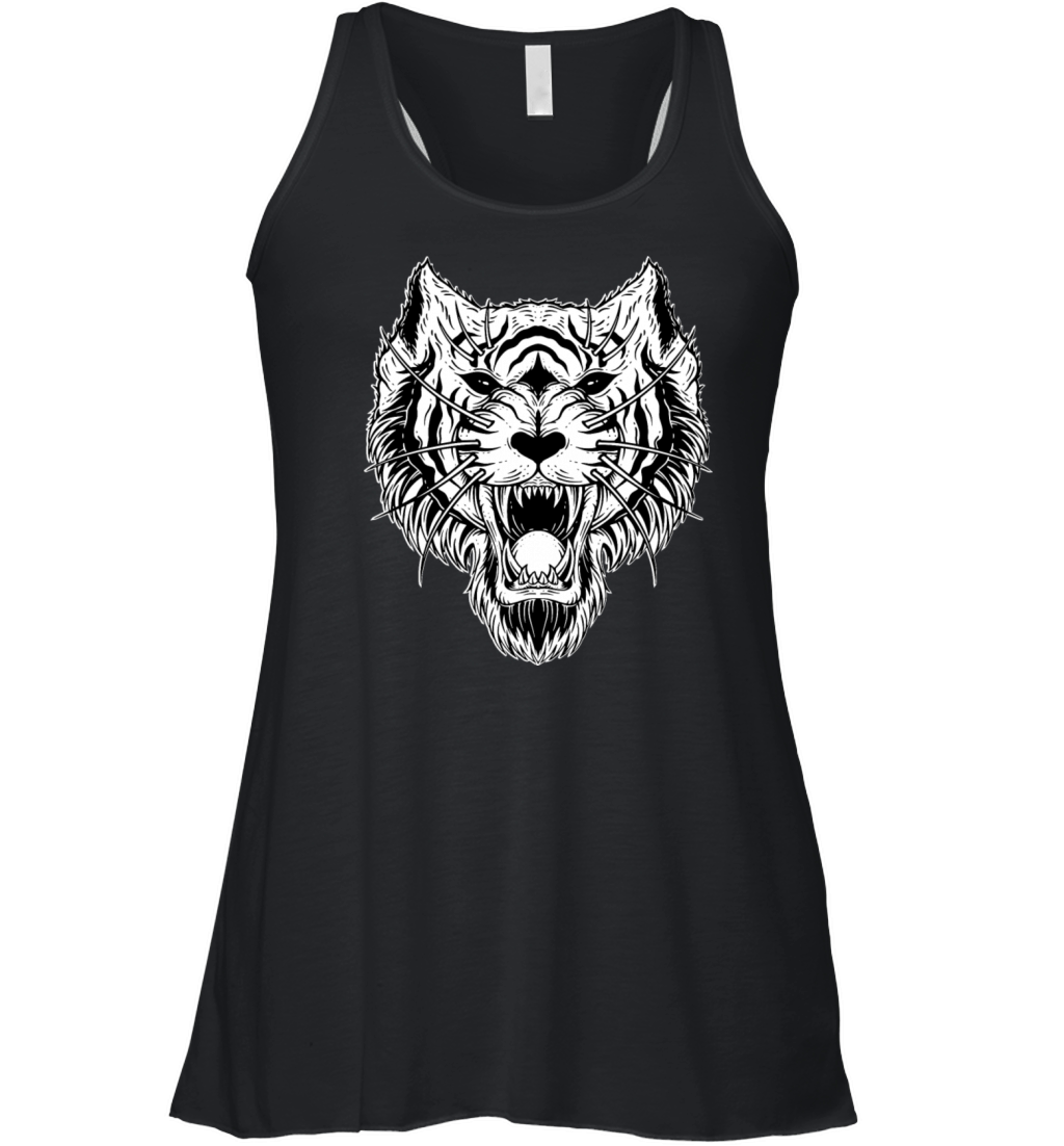 Angry Dark Tiger Women's Flowy Tank Top